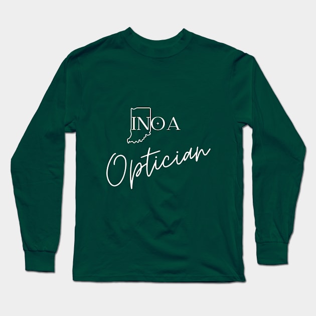 INOA Optician - Light Logo Long Sleeve T-Shirt by Indiana Opticians Association